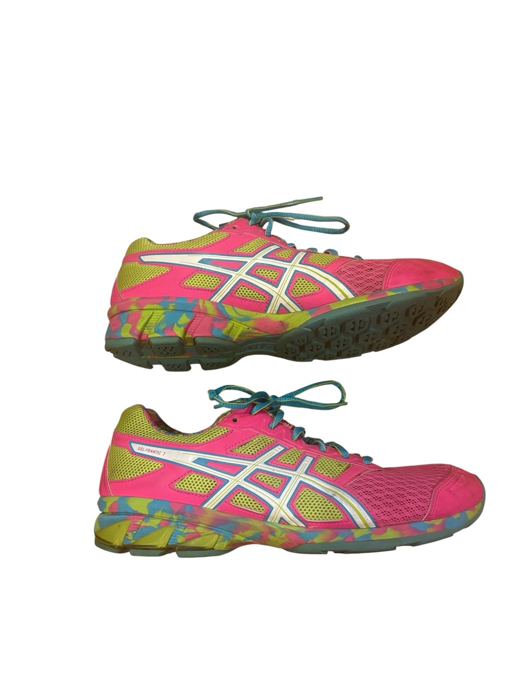Asics Gel-Frantic 7 Neon Pink Size 9.5 Running Athletic Shoes